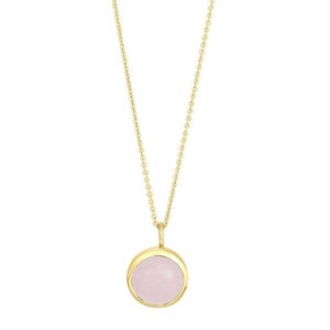 Nordahl Jewelry - BIG SWEETS Vergoldete Kette mit rosa Quarz